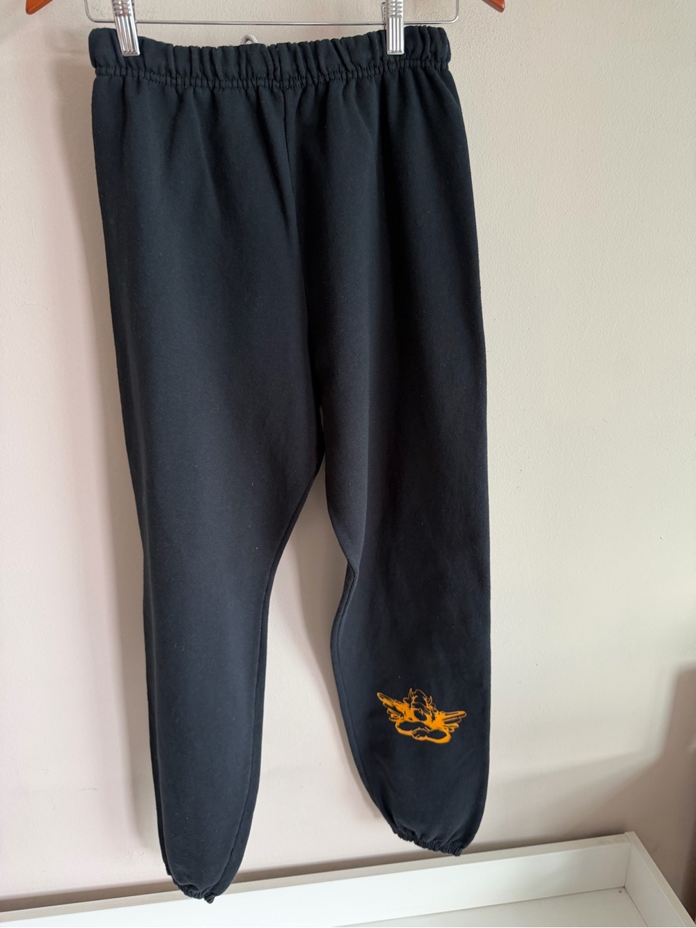 Boys Lie Heaven Sighs Black Graphic Sweatpants Joggers Large
